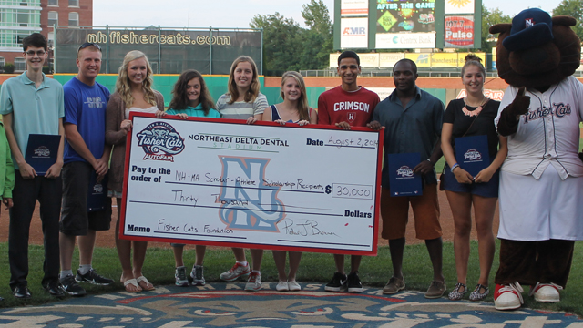 The 2014 class of Fisher Cats Foundation Scholarship Winners.