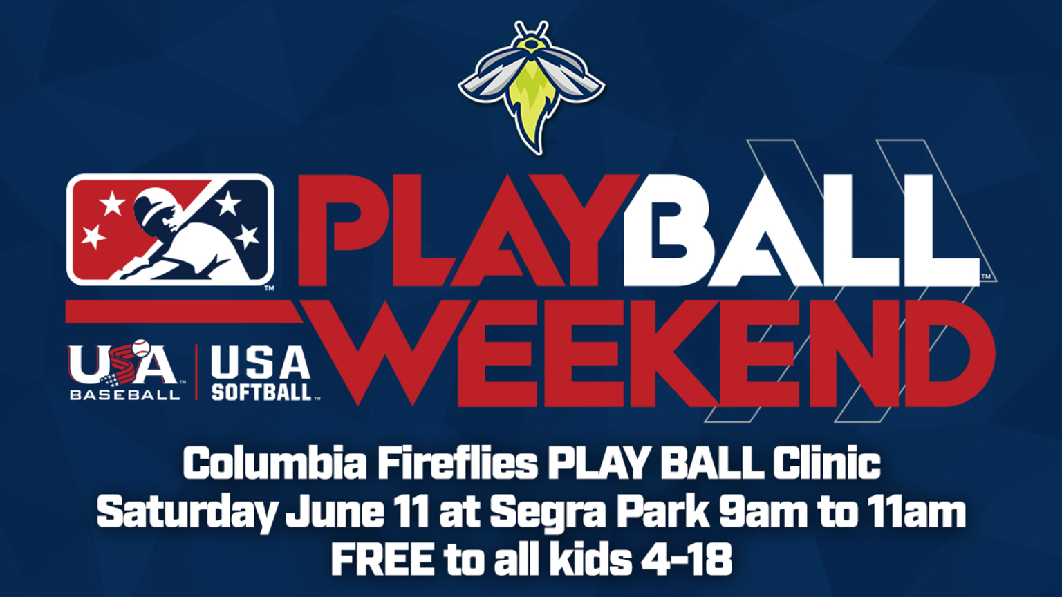 Fireflies to Host Free MLB Play Ball Clinic for Kids Age 4-18